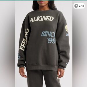 Set Mayfair Group Aligned Sweatshirt and Joggers in Dark Gray small